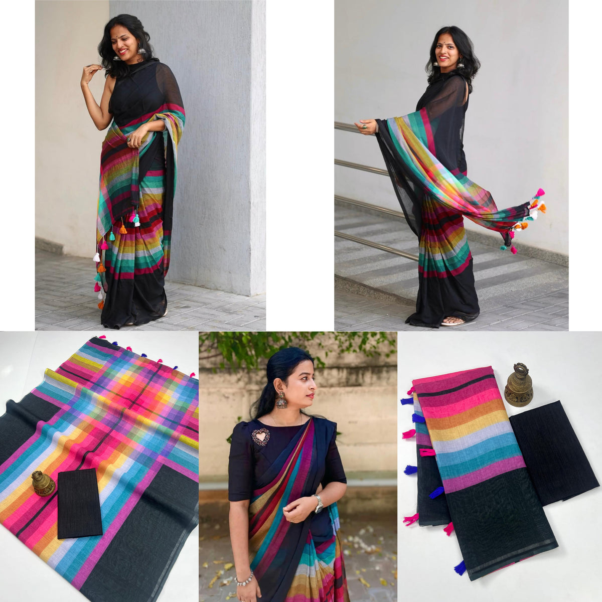 Linen Cotton With Beautiful Digital Printed Saree