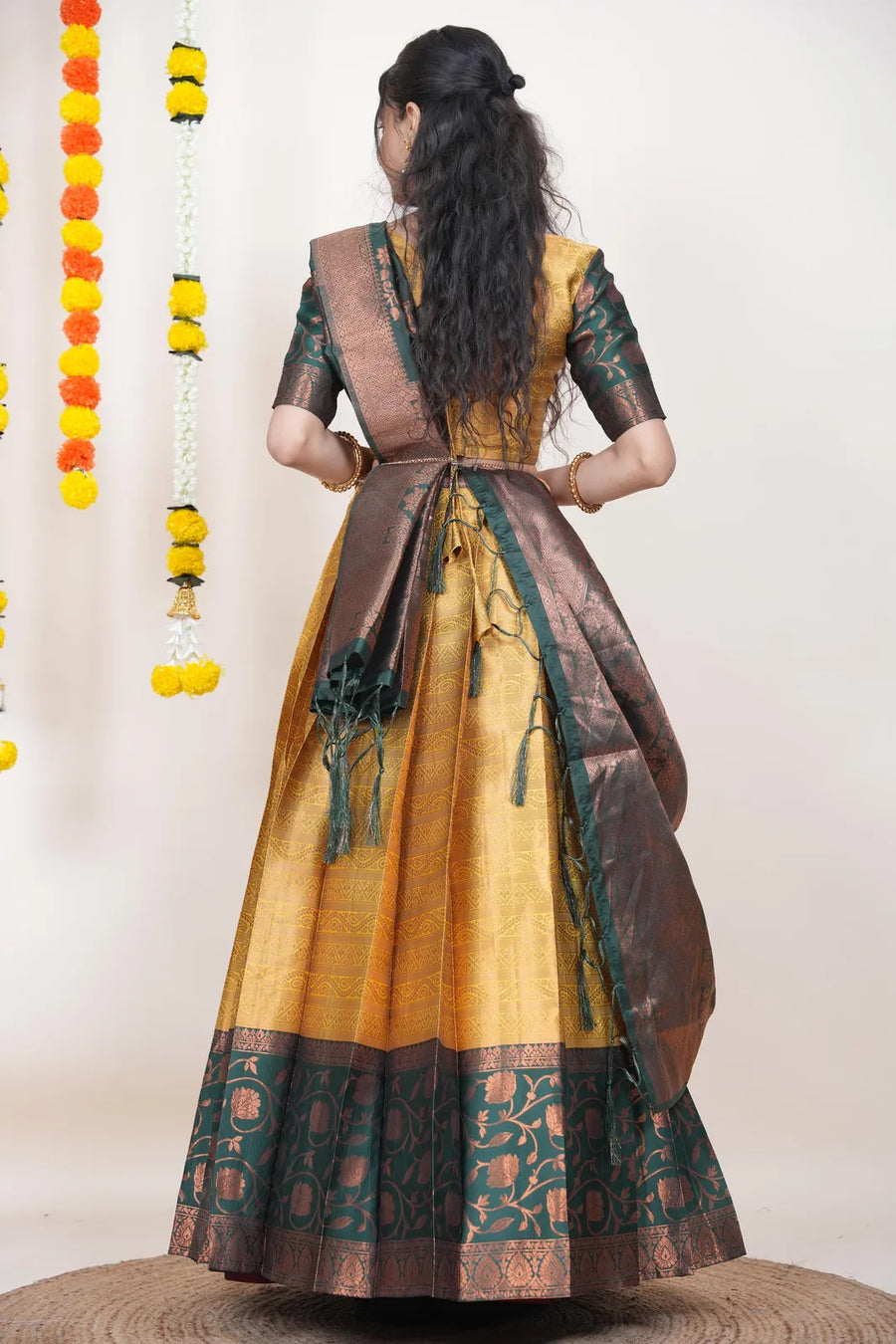 Royal Kanjivaram Zari Lehenga with Banarasi Silk Dupatta Set