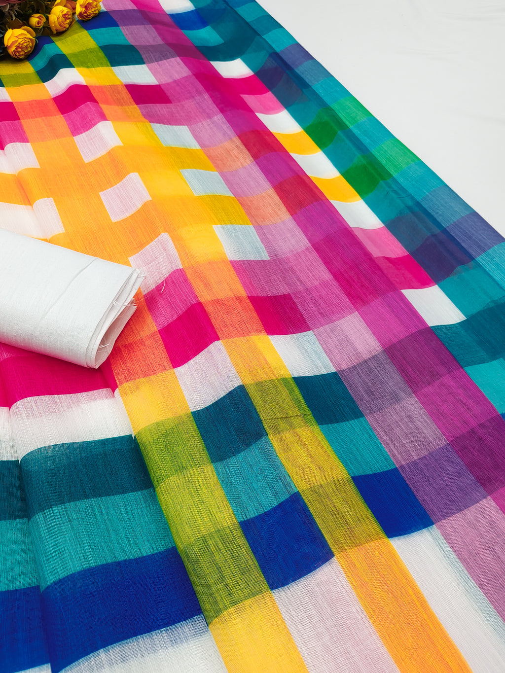Linen Cotton With Beautiful Digital Printed Saree