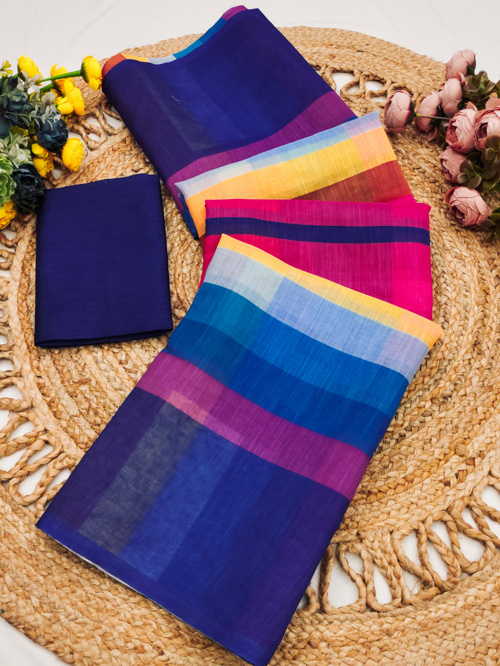Linen Cotton With Beautiful Digital Printed Saree