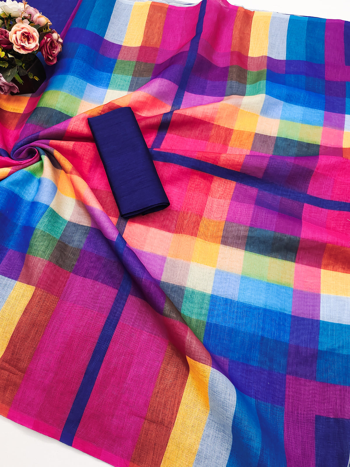 Linen Cotton With Beautiful Digital Printed Saree
