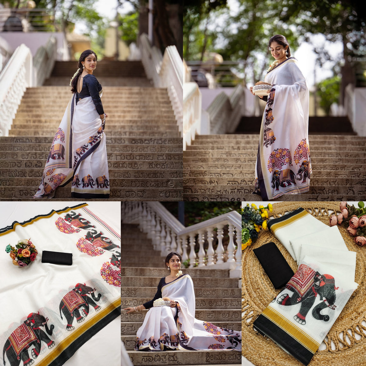 Linen Cotton With Beautiful Digital Printed Saree