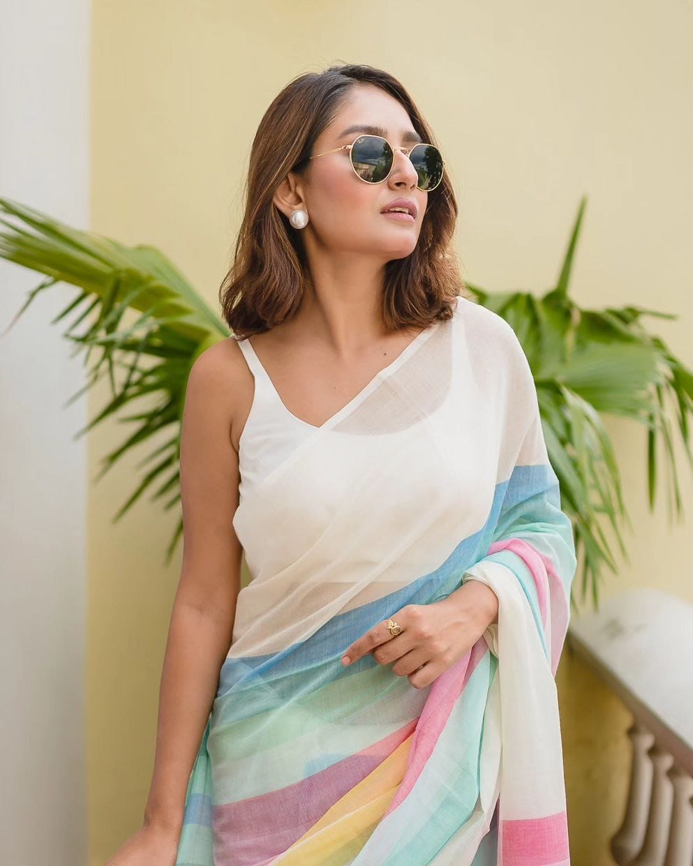 Linen Cotton With Beautiful Digital Printed Saree