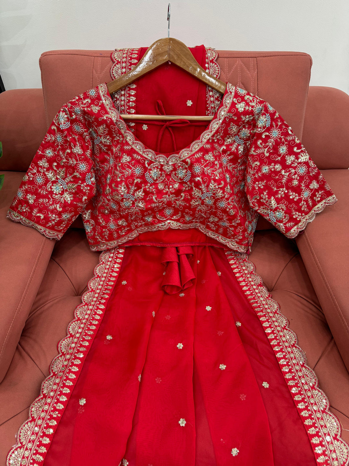 Royal Luxe Heavy Tibby Silk Saree with Thread & Sequin Work and Designer Banglory Silk Blouse
