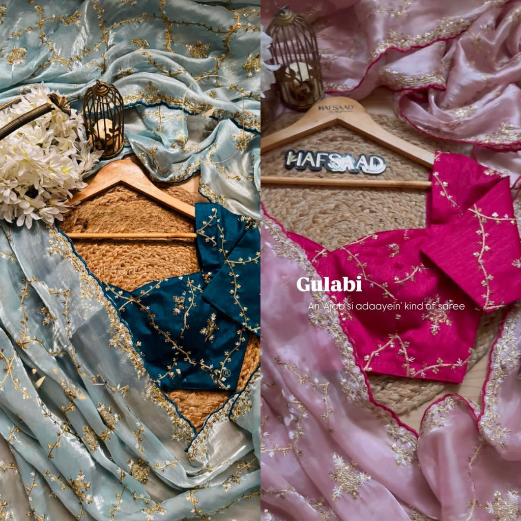 Heavy Zimmy Choo Designer Saree with Thread & Sequin Work
