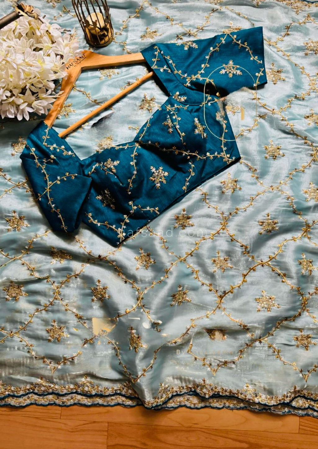 Heavy Zimmy Choo Designer Saree with Thread & Sequin Work