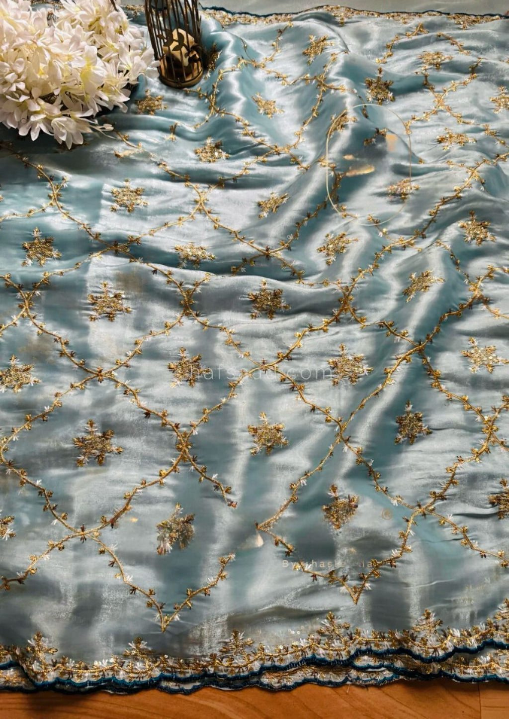Heavy Zimmy Choo Designer Saree with Thread & Sequin Work