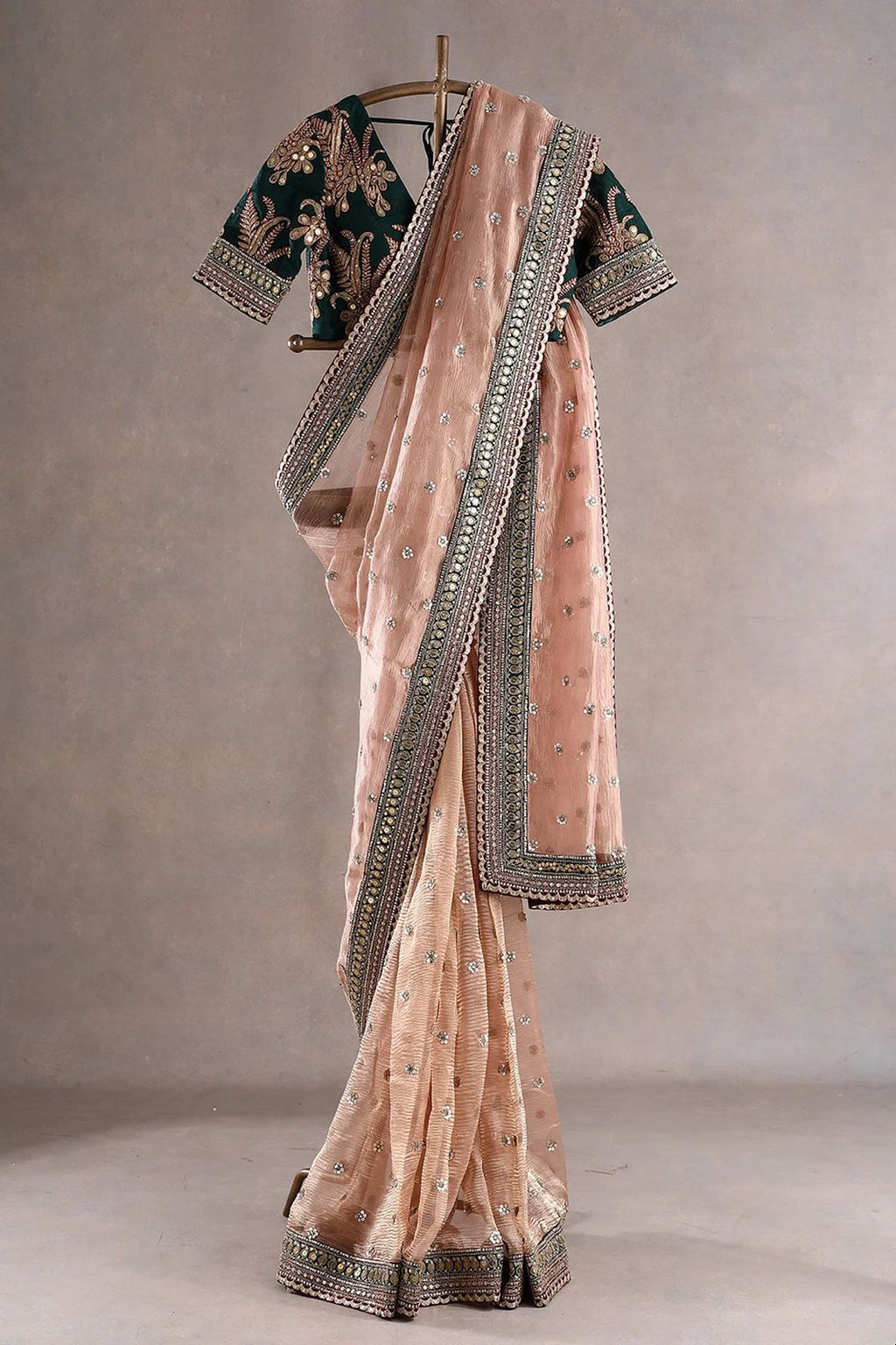 Ethereal Glamour Twil Net Designer Saree with Thread & Sequin Work and Banglory Silk Blouse