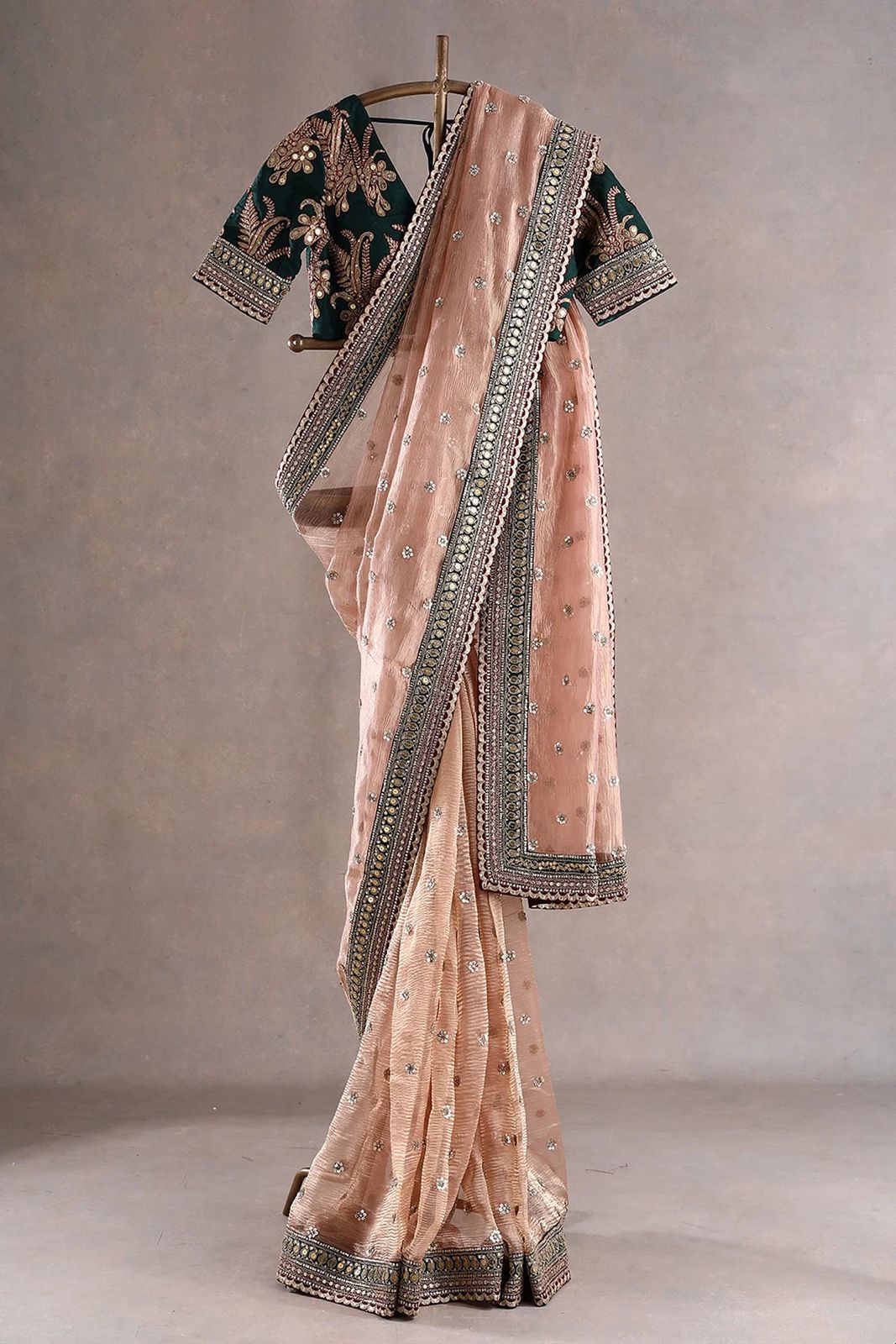 Ethereal Glamour Twil Net Designer Saree with Thread & Sequin Work and Banglory Silk Blouse