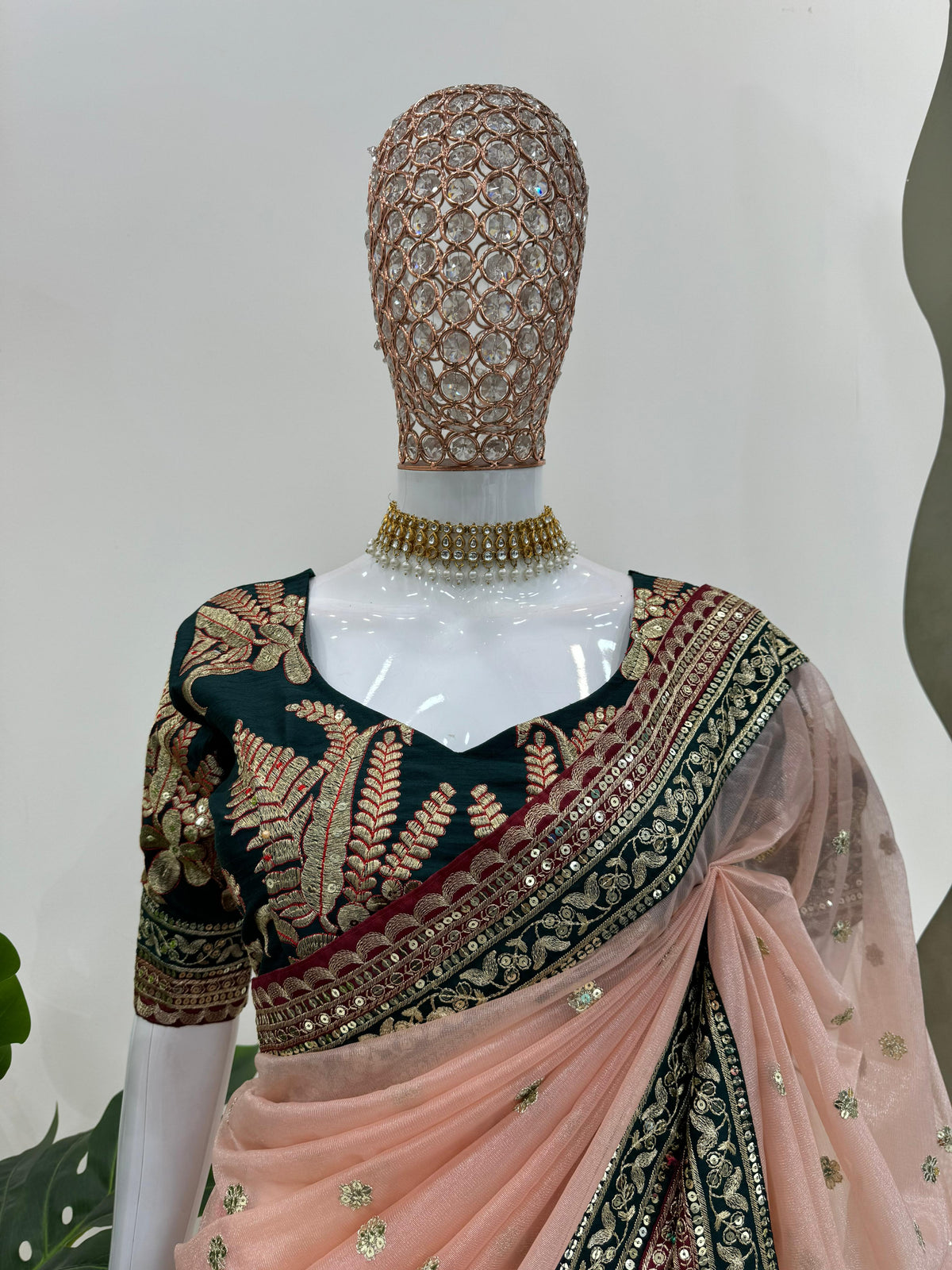 Ethereal Glamour Twil Net Designer Saree with Thread & Sequin Work and Banglory Silk Blouse