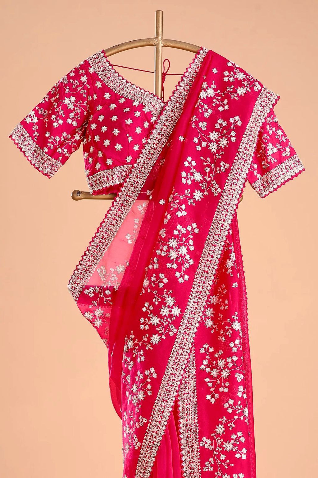 Royal Radiance Premium Tibby Silk Saree with Thread & Sequin Work & Designer Blouse