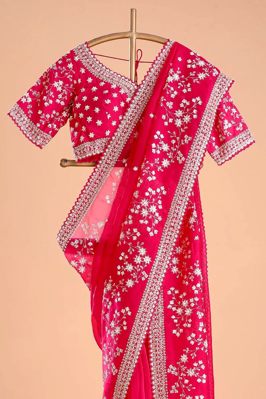 Royal Radiance Premium Tibby Silk Saree with Thread & Sequin Work & Designer Blouse