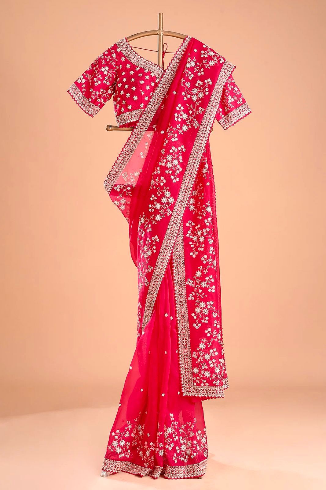 Royal Radiance Premium Tibby Silk Saree with Thread & Sequin Work & Designer Blouse