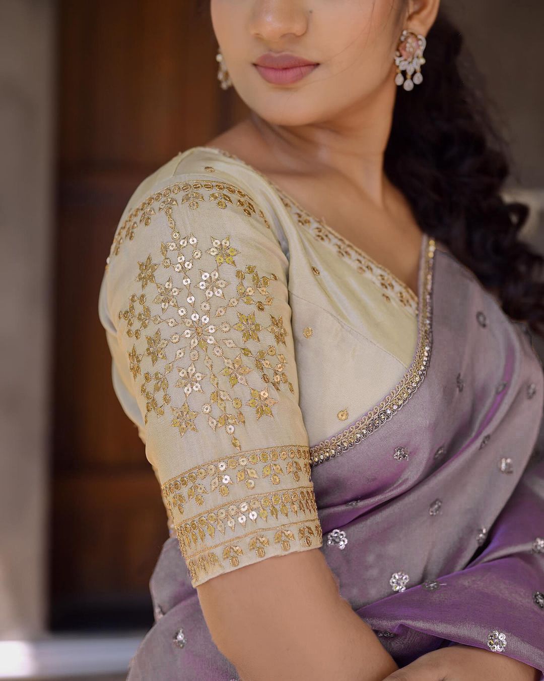 Ethereal Lace Glamour Heavy Twill Net Saree with Thread & Sequin Work & Designer Blouse