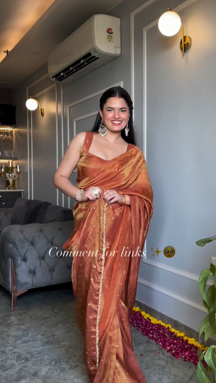Royal Mukesh Elegance Chimar Tissue Silk Saree with Heavy Fancy Lace & Designer Blouse