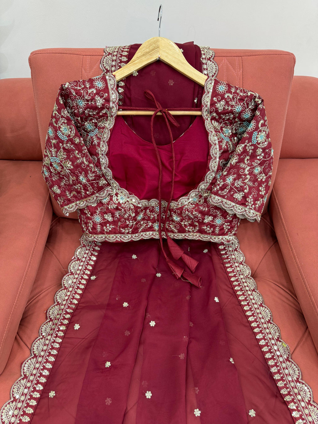 Royal Luxe Heavy Tibby Silk Saree with Thread & Sequin Work and Designer Banglory Silk Blouse