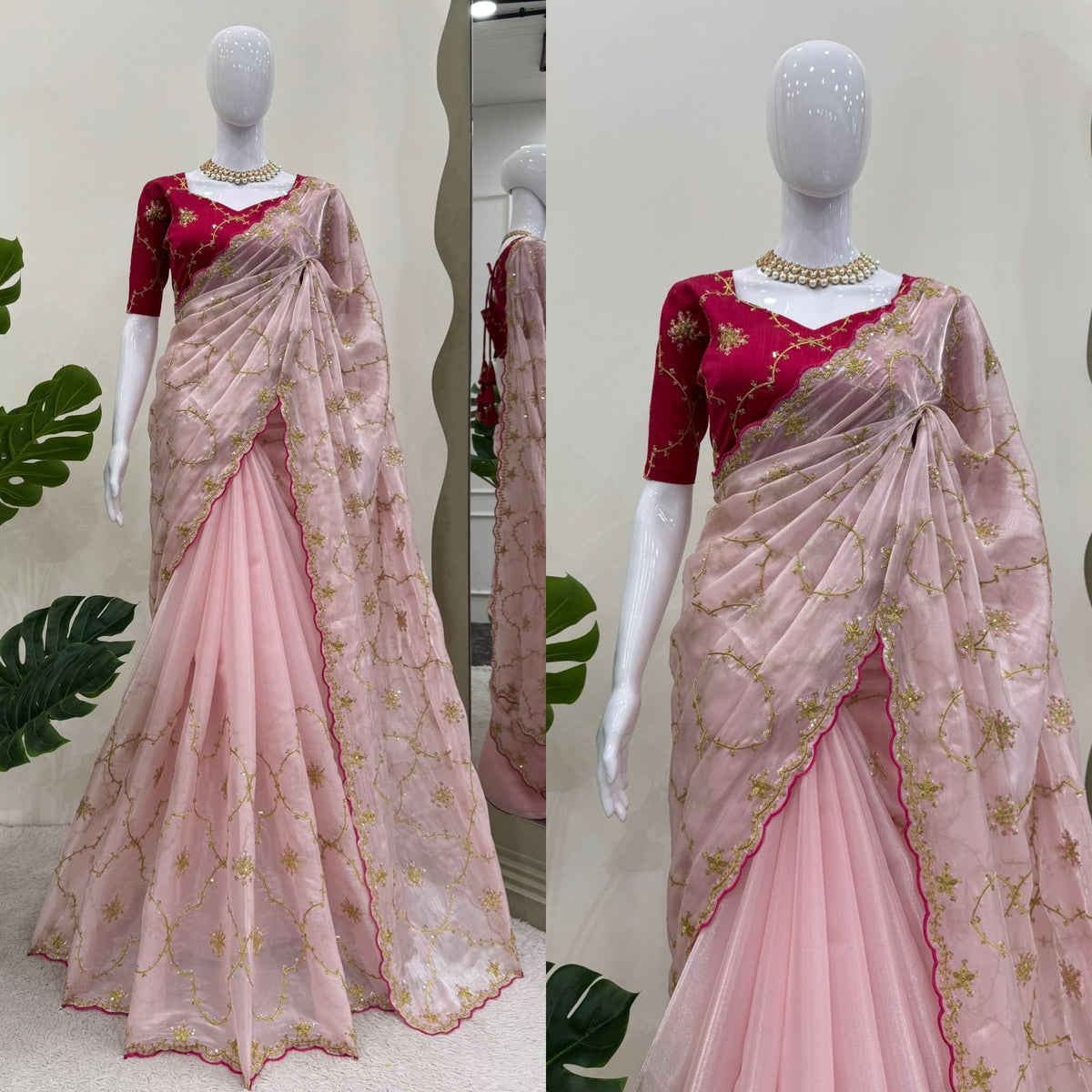 Heavy Zimmy Choo Designer Saree with Thread & Sequin Work
