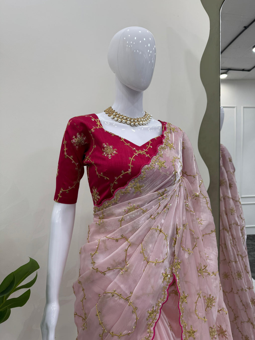 Heavy Zimmy Choo Designer Saree with Thread & Sequin Work