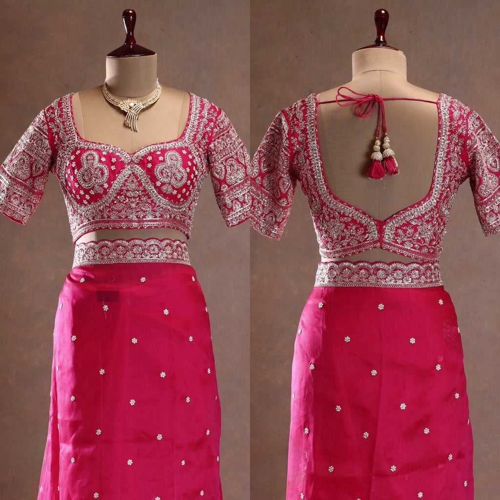 Tibby Silk Saree with Refined Thread & Sequin Embroidery