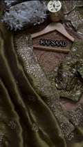 Jimmy Choo Designer Saree with Thread & Sequin Embroidery and Matching Blouse