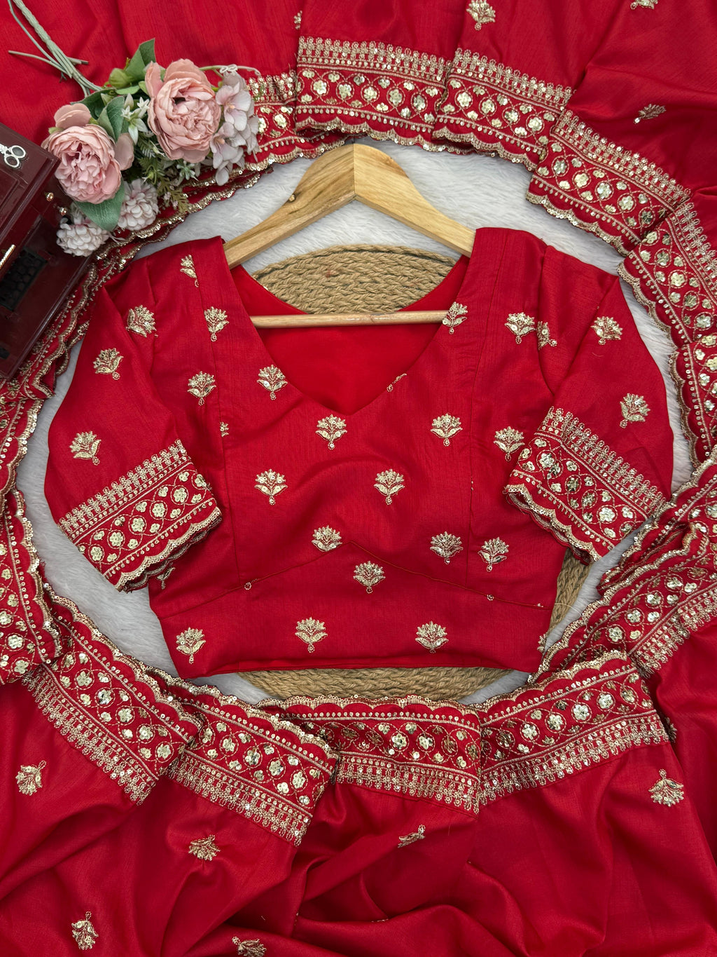 Jalpari Silk Saree with Elegant Thread & Sequin Embroidery