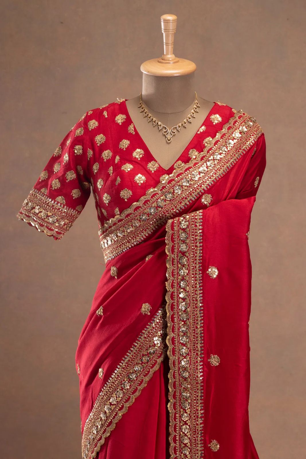 Jalpari Silk Saree with Elegant Thread & Sequin Embroidery