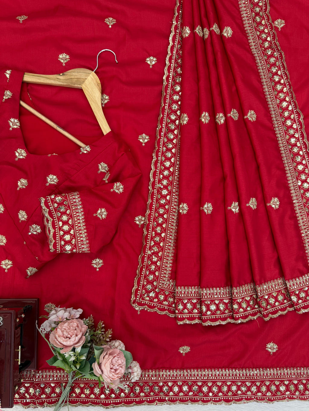 Jalpari Silk Saree with Elegant Thread & Sequin Embroidery
