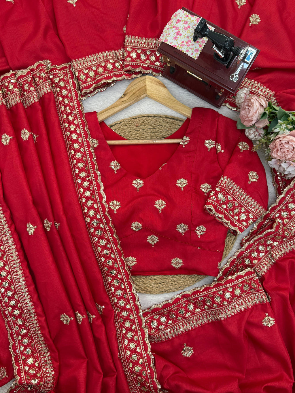 Jalpari Silk Saree with Elegant Thread & Sequin Embroidery