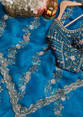 Fendy Silk Saree with Heavy Beads & Sequin Work Front & Back Embroidered Blouse