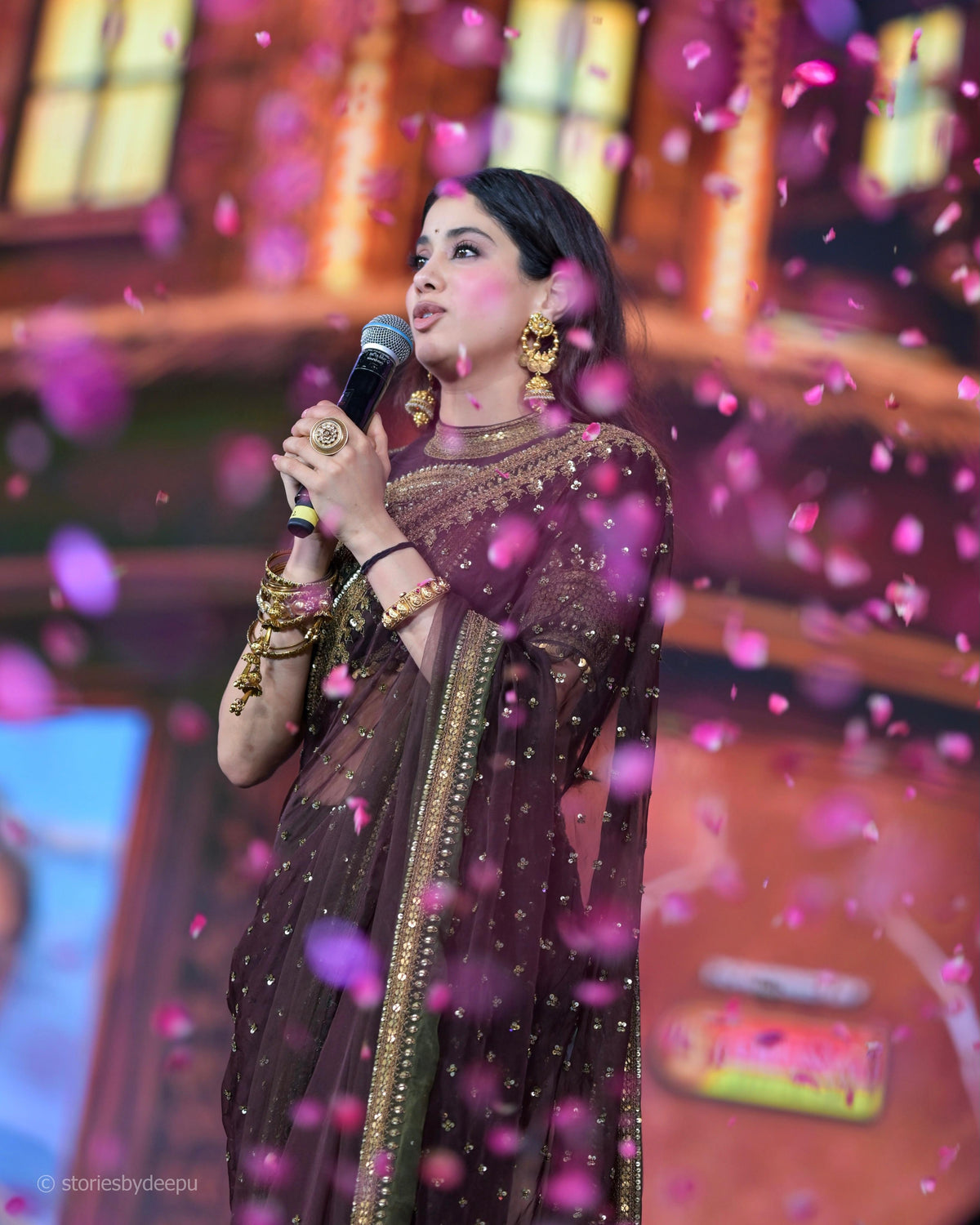 Tibby Silk Designer Saree with Sequin Work & Heavy Jalpari Silk Blouse