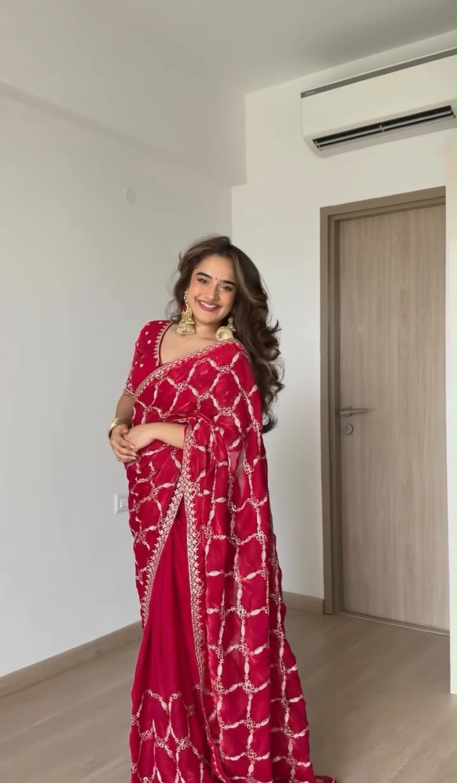 Fendy Silk Designer Saree with Elegant Thread & Sequin Work