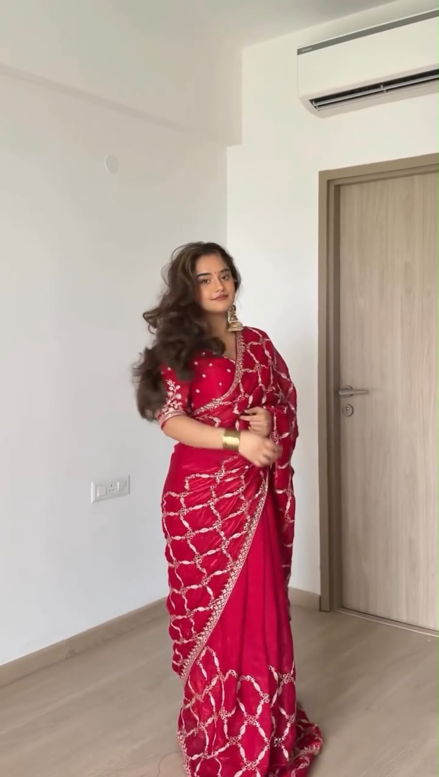 Fendy Silk Designer Saree with Elegant Thread & Sequin Work