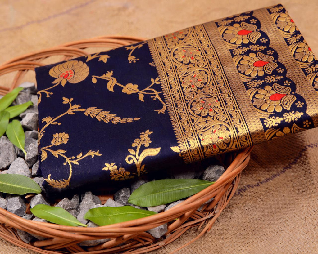 Premium Lichi Silk Saree with Original Gold Zari & Jacquard Work