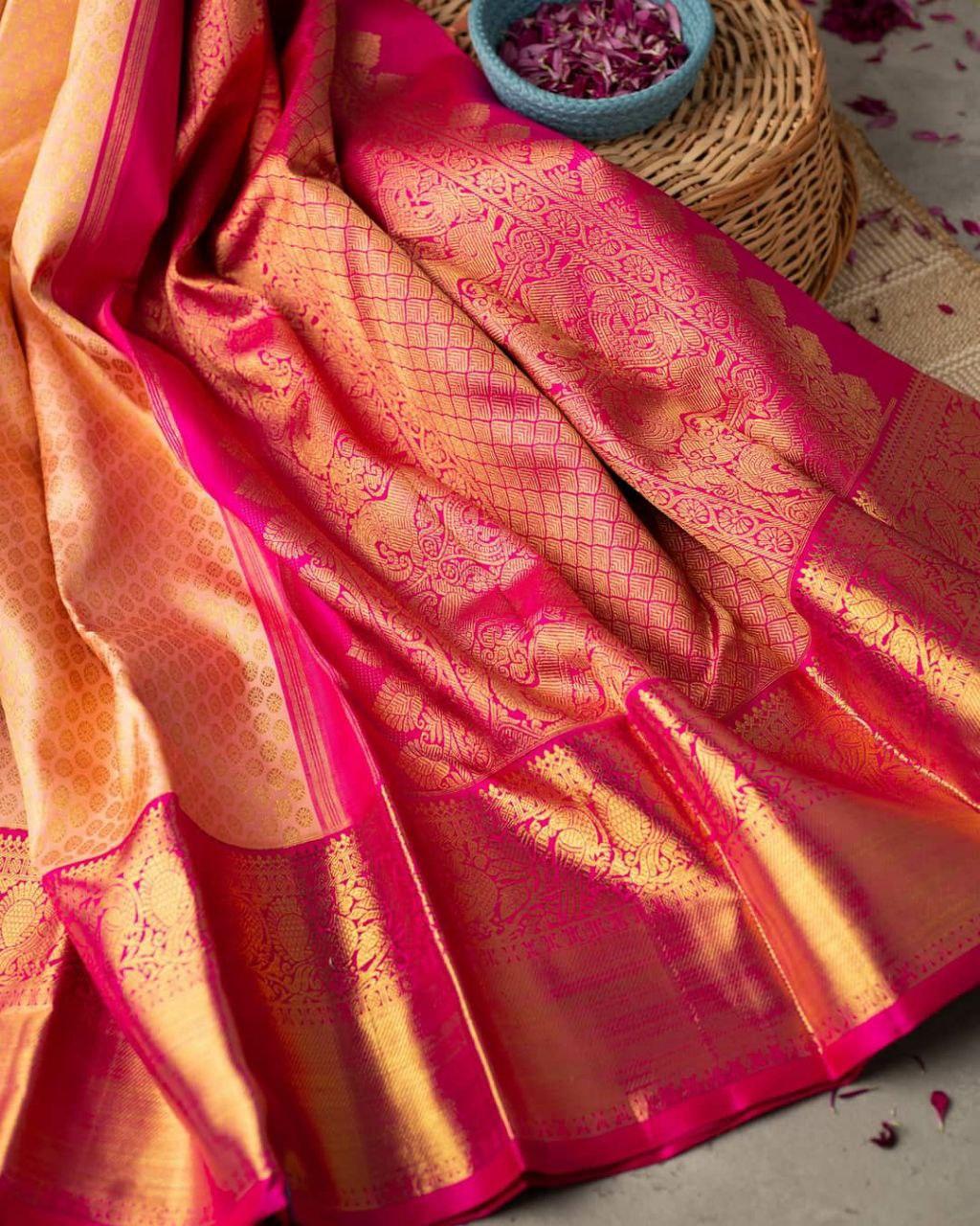 Premium Soft Lichi Silk Saree with Rich Pallu & Jacquard Work