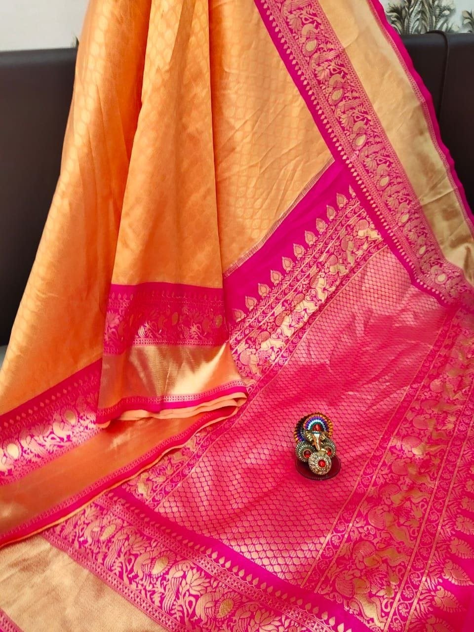 Premium Soft Lichi Silk Saree with Rich Pallu & Jacquard Work