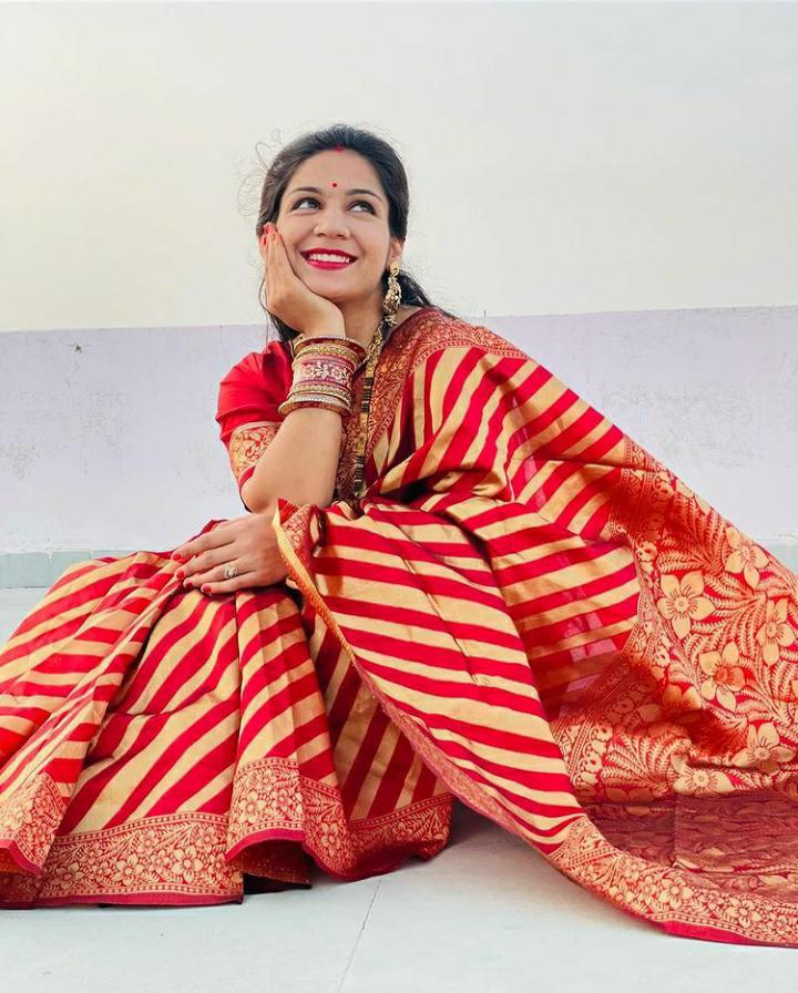 Classic Soft Lichi Silk Saree with Jacquard Pallu & Border