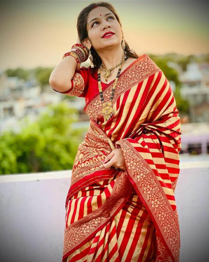 Classic Soft Lichi Silk Saree with Jacquard Pallu & Border