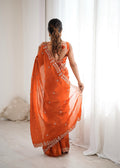 Heavy Fendy Silk Designer Saree with Elegant Sequin & Thread Detailing
