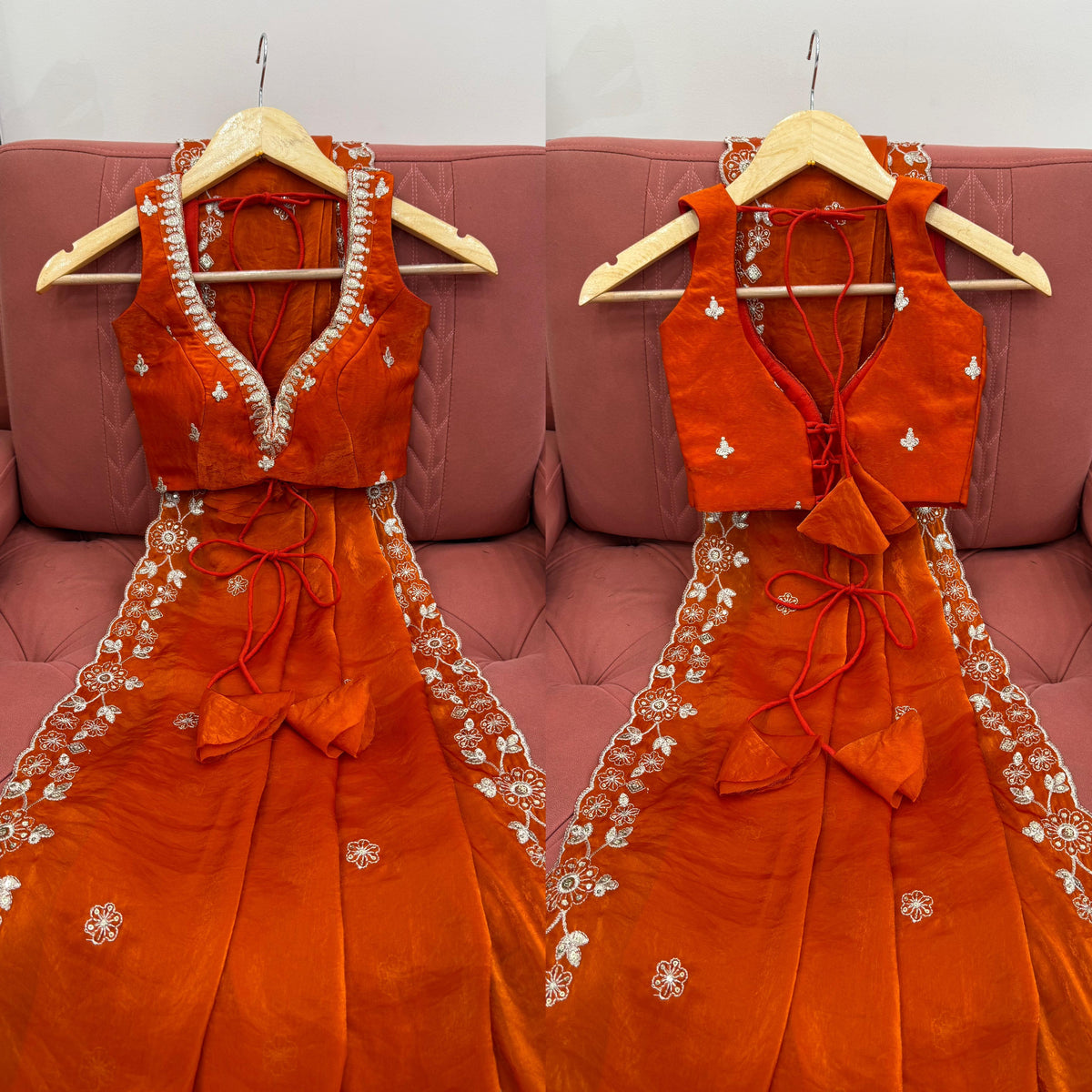 Heavy Fendy Silk Designer Saree with Elegant Sequin & Thread Detailing