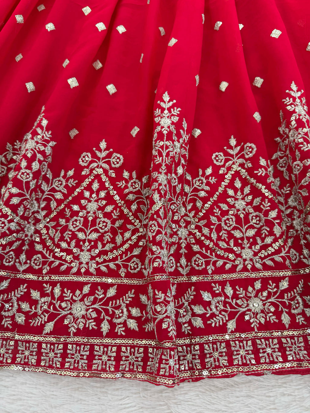 Heavy Faux Georgette Anarkali Suit with Sequin & Thread Embroidery