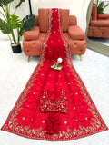 Heavy Fendy Silk Saree with Elegant Thread & Sequin Embroidery