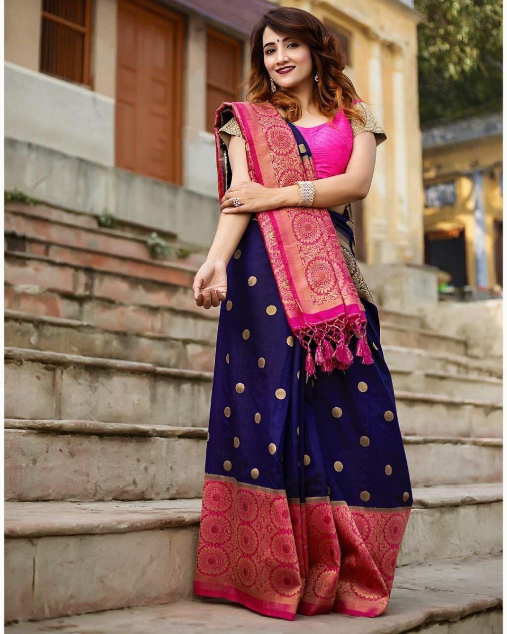 Lichi Silk Grandeur Premium Soft Lichi Silk Saree with Rich Pallu & Exclusive All-Over Jacquard Work