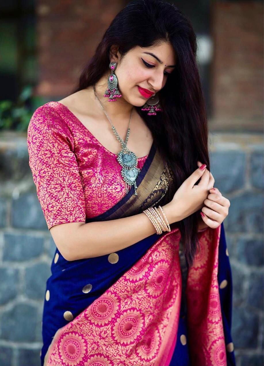 Lichi Silk Grandeur Premium Soft Lichi Silk Saree with Rich Pallu & Exclusive All-Over Jacquard Work
