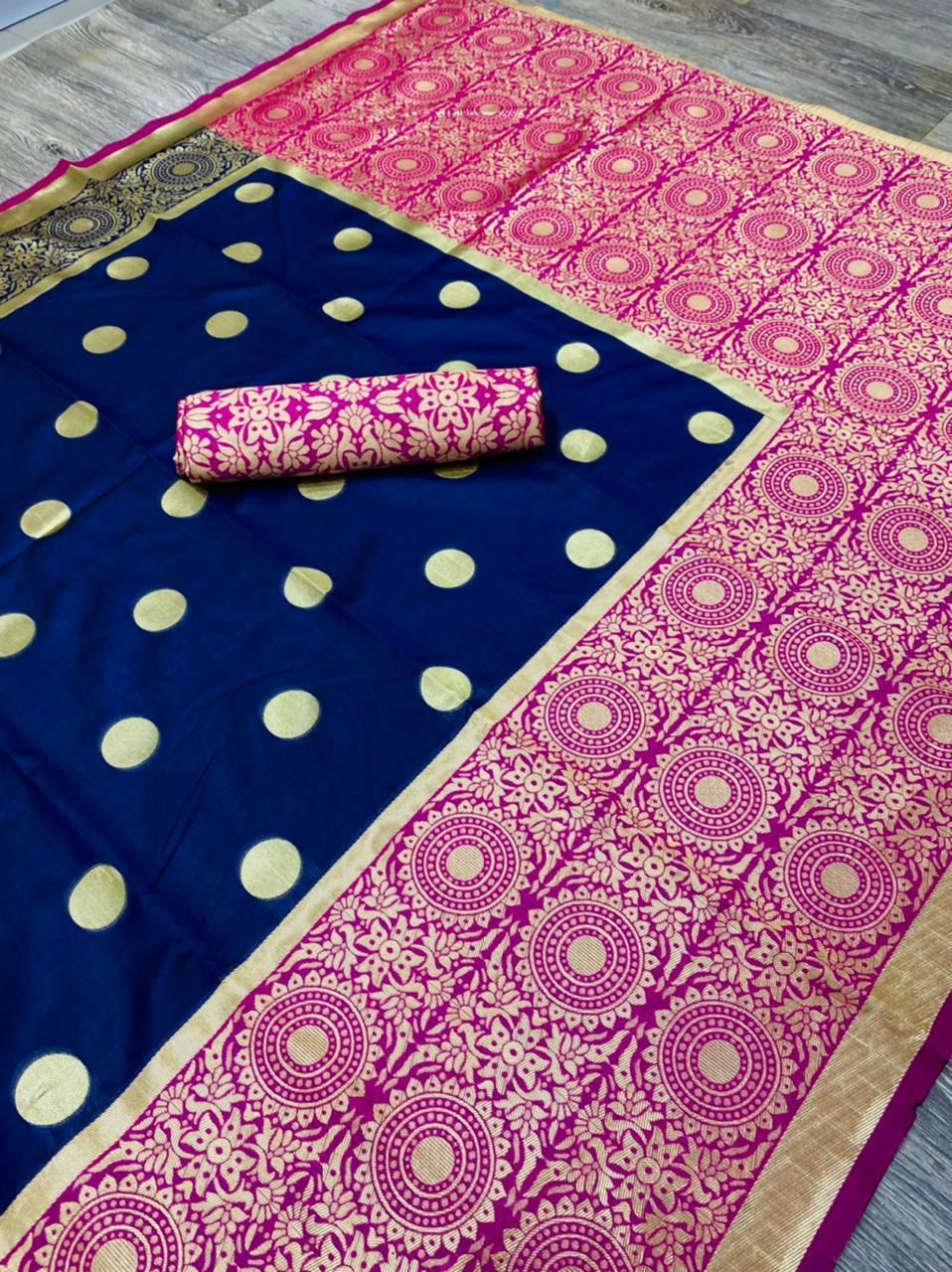 Lichi Silk Grandeur Premium Soft Lichi Silk Saree with Rich Pallu & Exclusive All-Over Jacquard Work