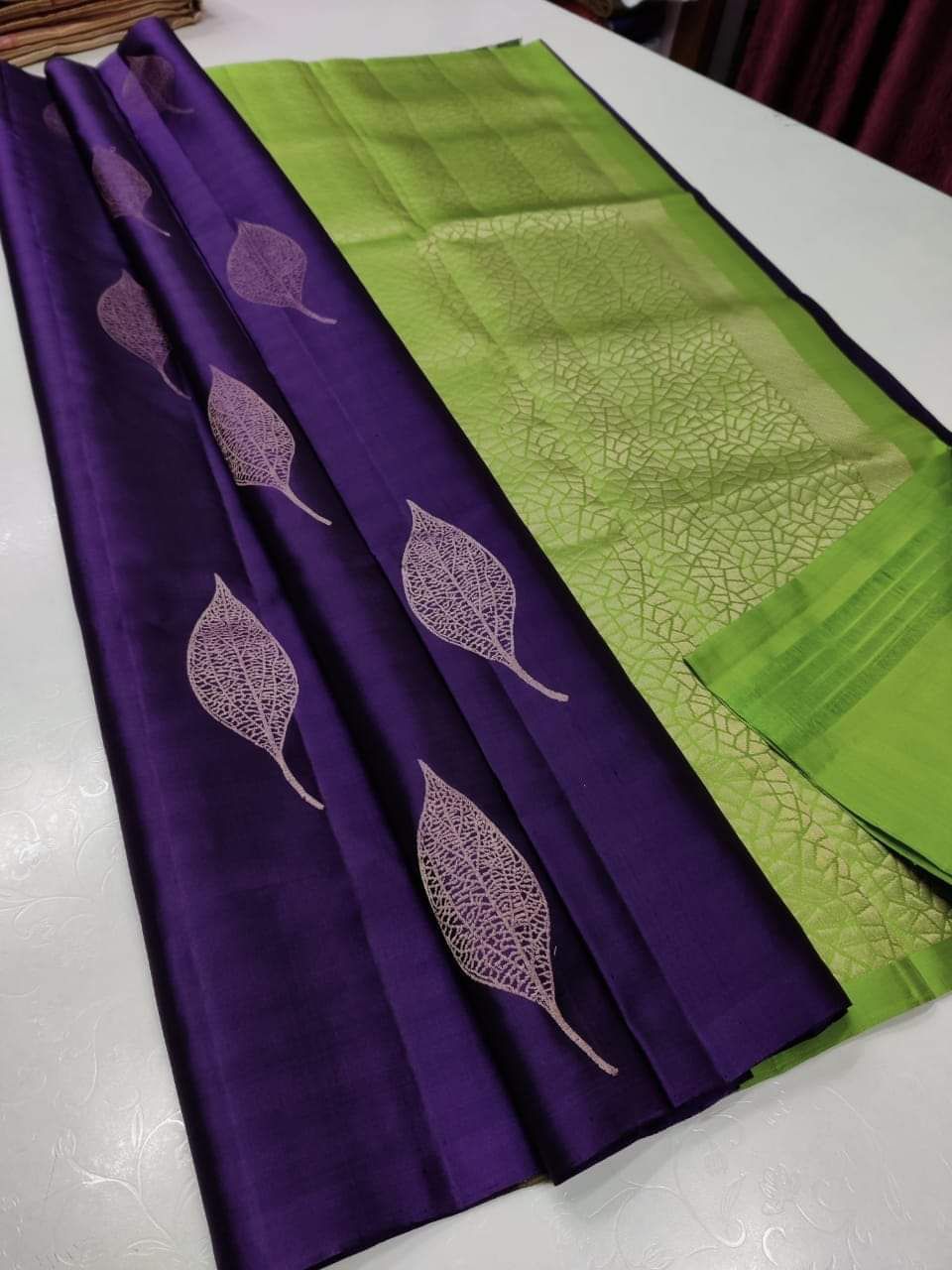 Lichi Silk Radiance – Elegant Soft Lichi Silk Saree with Rich Pallu & All-Over Jacquard Work