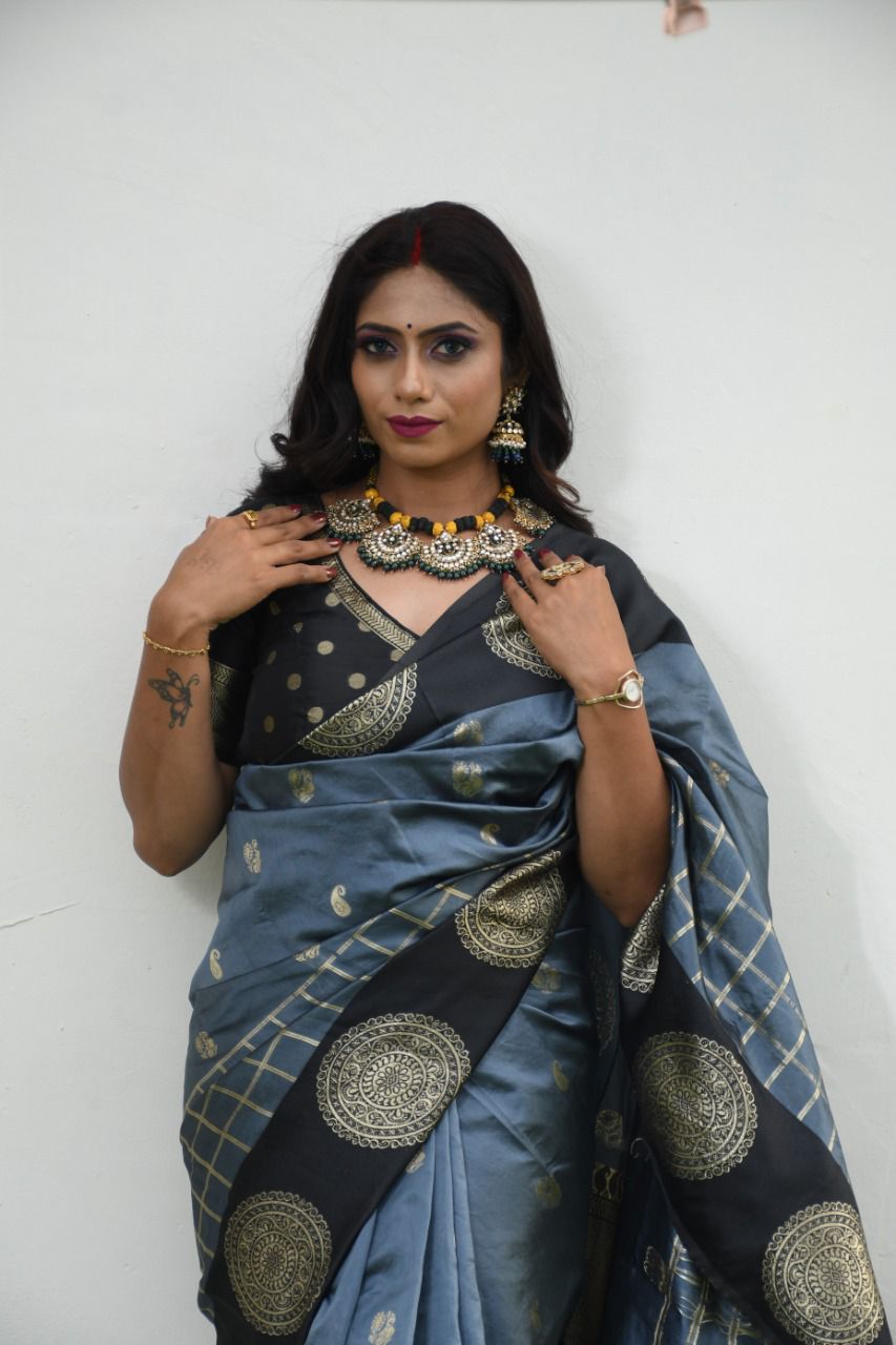 Lichi Silk Opulence Exquisite Soft Lichi Silk Saree with Rich Pallu & Intricate Jacquard Work
