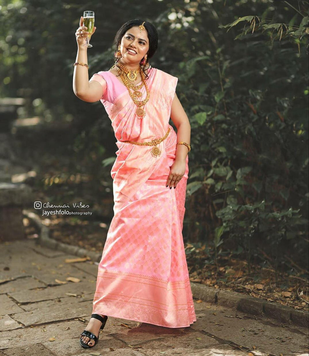 Royal Lichi Grace Soft Lichi Silk Saree with Rich Pallu & All-Over Jacquard Work