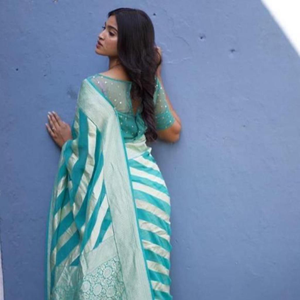 Lichi Silk Radiance Elegant Soft Lichi Silk Saree with Rich Pallu & Exclusive All-Over Jacquard Work