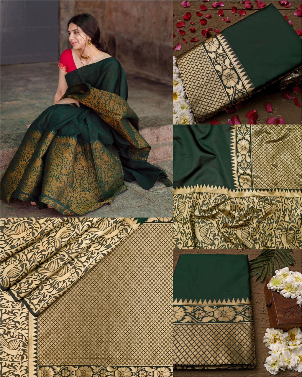 Regal Lichi Grace – Soft Lichi Silk Saree with Rich Pallu & All-Over Jacquard Work