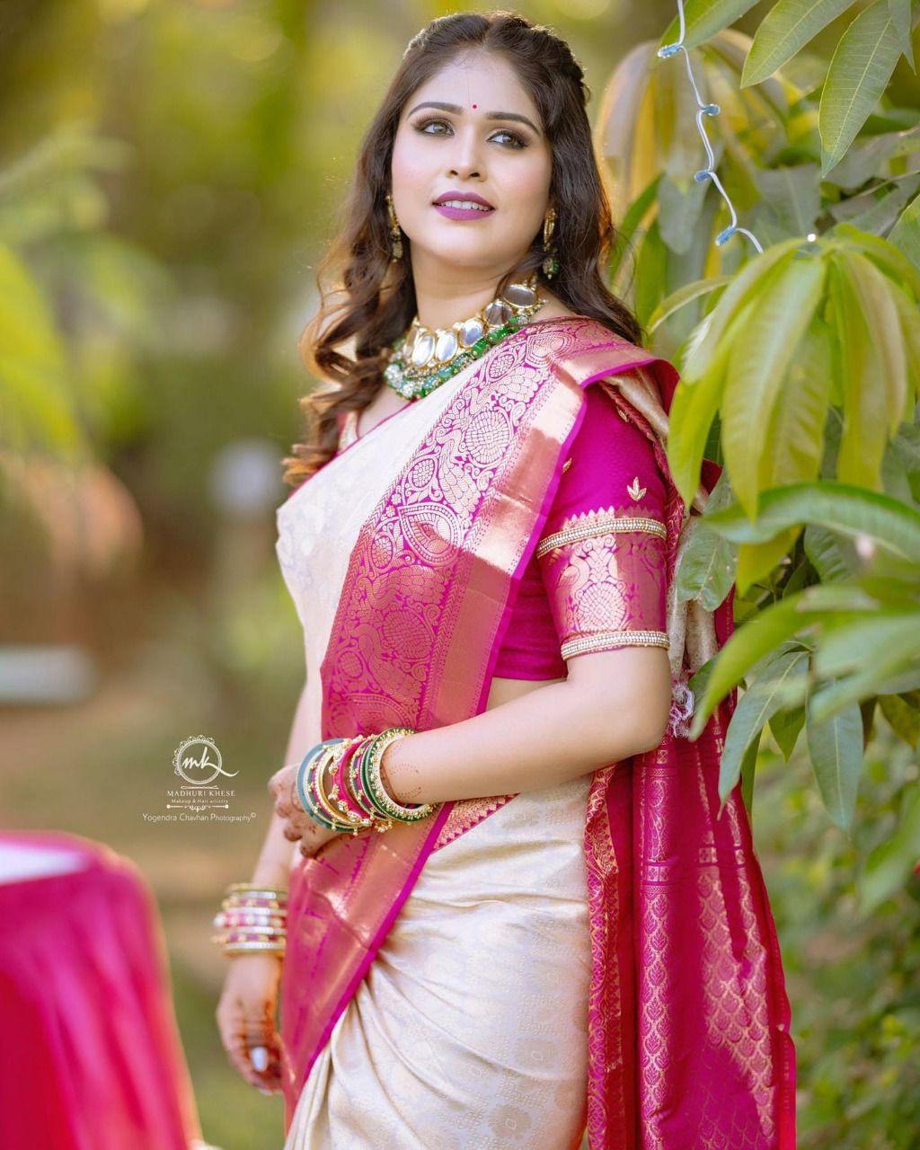 Lichi Silk Regal Charm Premium Soft Lichi Silk Saree with Rich Pallu & Exclusive All-Over Jacquard Work